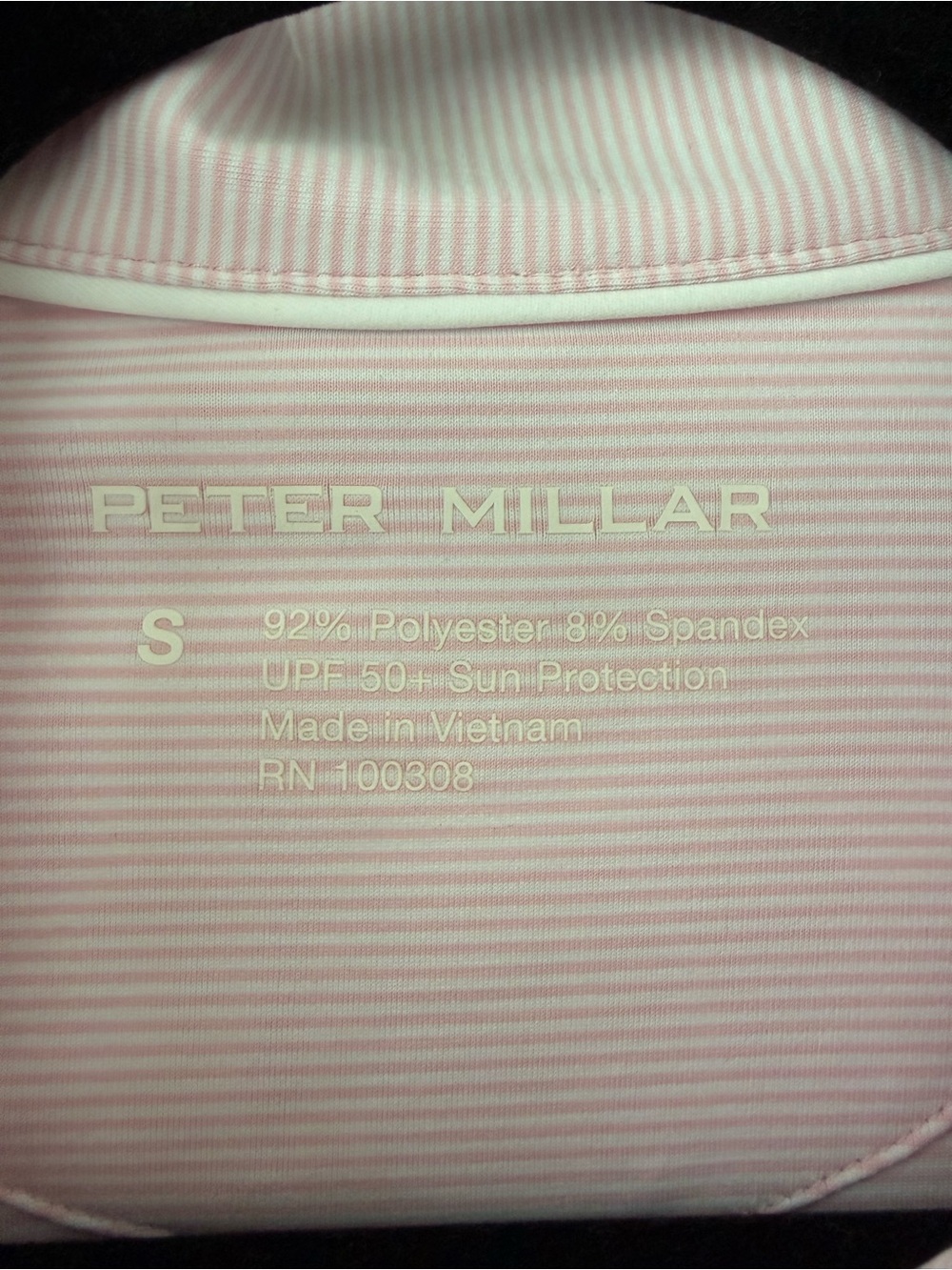 Peter Millar Women's Golf Polo Pink/White stripe - Picture 2 of 7